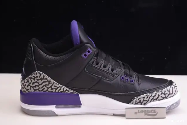 Rep TBkick Black 3 CT8532-050 Court Air Jordan Retro Purple 0611